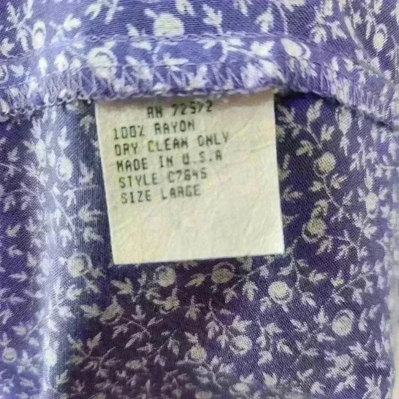 Versatile 2-Piece MJ Carroll Small Print Periwinkle Spring/Summer Top Set Large - Picture 12 of 13